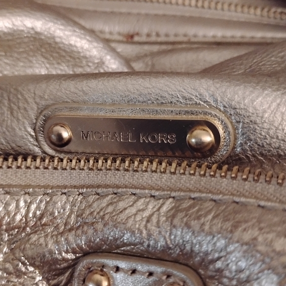 Michael Kors Metallic Leather Handbag - Picture 9 of 10